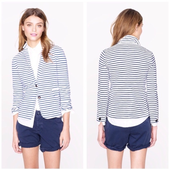 J. Crew Jackets & Blazers - ❤️{3/$25} J Crew Maritime Blazer in Stripe.